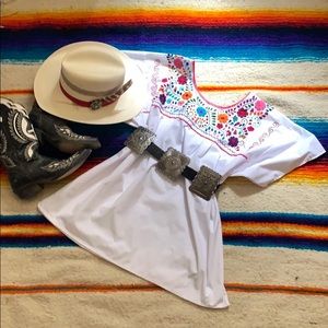 Mexican inspired embroidered top
